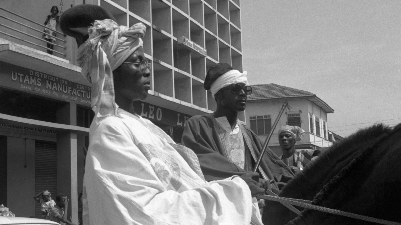 Gerald Annan-Forson, Celebrations after the last prayers of Ramadan in central Accra, 1980, photography by Gerald Annan-Forson